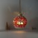 Souvenir Polystone Light "New Year's ball red with white patterns" 16.5x16.5x20 cm