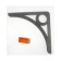 Decor bracket, 195x195, 2 pcs, black color