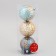 Set of balls plastic D-8 cm, 3 pcs "Madel" branches, mix