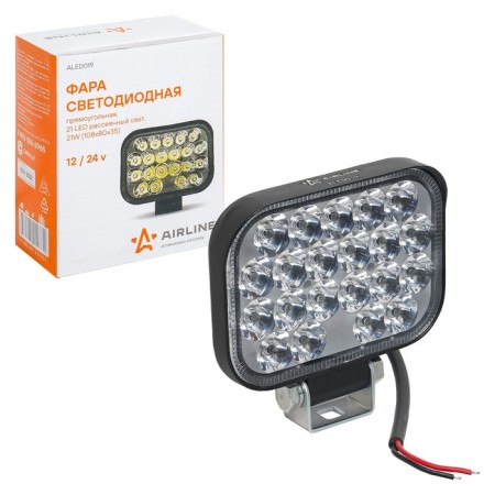 Farah LED rectangular AIRLINE, 21 LED, scattered light, 21W, 108x80x35, 12/24V