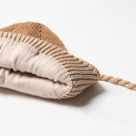 Children's hat minku rr 48-50, brown/beige color-1