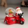 Souvenir Polystone Water Ball "Santa Claus on a motorcycle with a stroller" MIX 7.5x8.2x7 cm