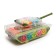 Tank "gears", light and sound, works from batteries, green color