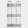 The bathroom shelf is an angular 3-tier, 20 × 20 × 49 cm, black color