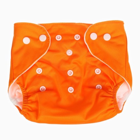 A set of reusable diapers "Krabik", 3-8 kg, white, orange color, 2 pcs., I crush me-4