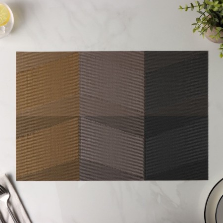 Serving napkin on the table "Powder", 45.5 × 30 cm, brown-gray color-3