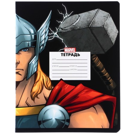 Notebook in a cage 24 sheets, 5 types of mix, partial UV-pk, cover covering cardboard, avengers-7