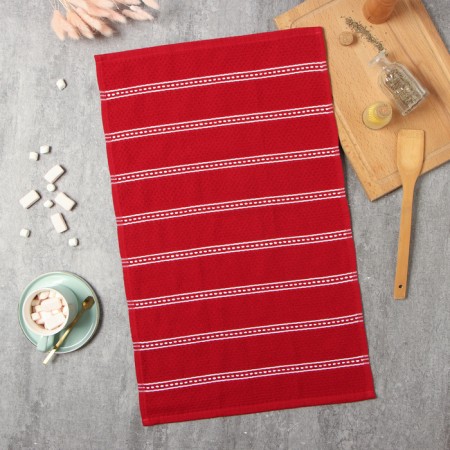 Ethel towel, col. Red, 38x63 cm, 100% HL, Makra