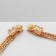 Clips "ice" triple continuous, white color in gold