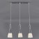 Suspension lamp 3x60W E27, size 12x53x125 cm