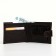 Male purse on the button, Textura, for cards, for coins, brown color