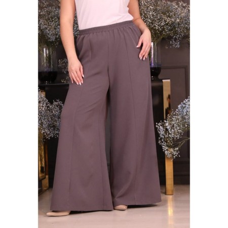 Female trousers, size 54, gray color-8