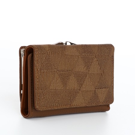 Women's wallet on magnets, brown color