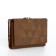 Women's wallet on magnets, brown color
