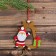 Set for creating a pendant Christmas tree toy made of felt "Santa Claus and Bell"