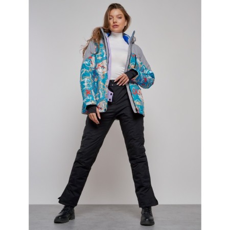 Ski jacket female winter, size 46, blue color-18