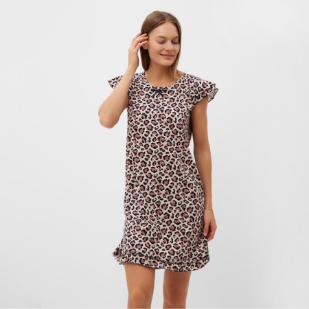 Night shirt female, beige color, size 46