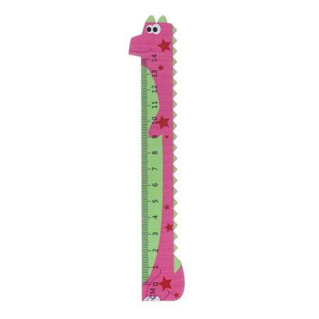 Wooden line 14 cm, DEVENTE Figure Dino (barcode), mix x 4 colors, cardboard box-2
