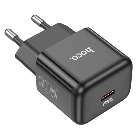 N32, 1 Type-C, 30 W, PD + Qc, Black Network Charger, Black-1