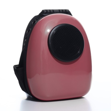 A backpack for carrying animals with a viewing window, 32 x 25 x 42 cm, pink-8