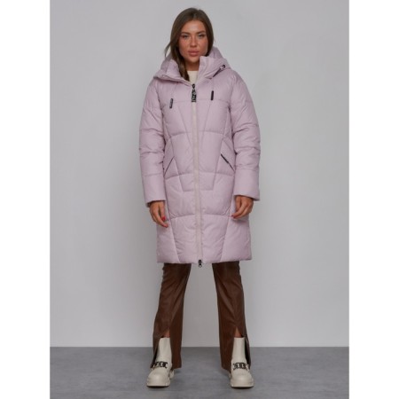 Coat insulated winter female, size 46, purple color