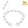 Collar - Metal, welded chain, long link, 60 cm, wire thickness 3.5 mm