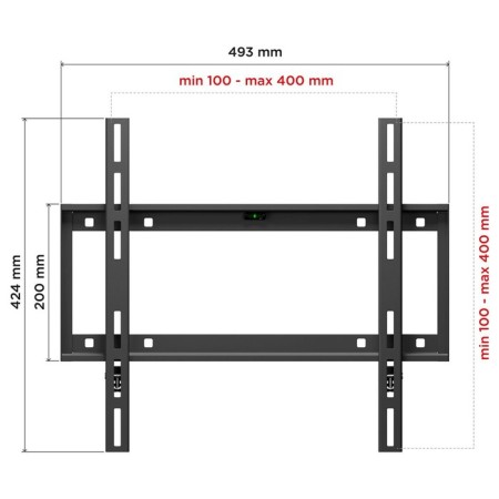Holder LCD-F4610 Black Black 32 "-65" Max.60kg, wall-mounted 1070468 TV-6
