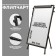 Flipchart (magnetic marker board) is adjustable in height, board size 90 × 60 cm