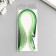 Strips for quilling 100 stripes density 120 grams "Green gradient" w. 0.5 cm dl. 39 cm