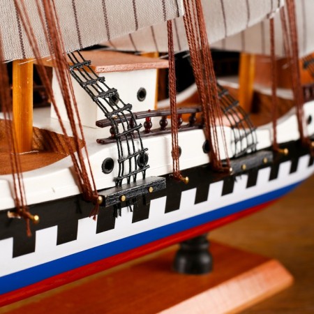 Souvenir medium -sized "Kalhas" ship, sides of a tricolor, white sails, mix, 50x45x9 cm-4