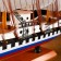 Souvenir medium -sized "Kalhas" ship, sides of a tricolor, white sails, mix, 50x45x9 cm