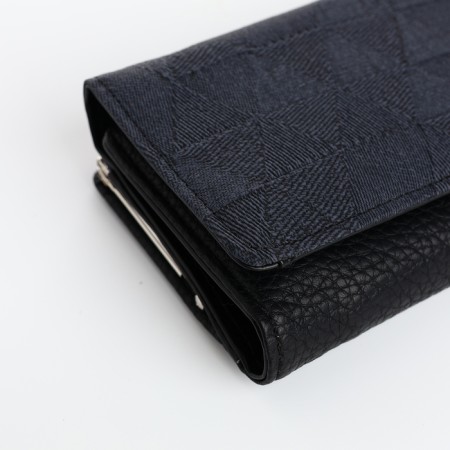 Women's wallet on magnets, black color-2