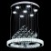 Svetlnik Cascade "Asfeya" 6xled chrome 50x50x65cm Bayerlux