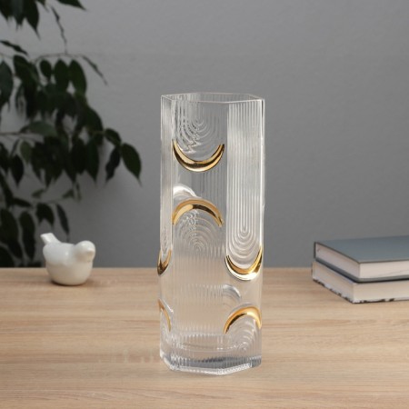 VAZ Glass Table "Milagros" Abstraction, 25x10 cm, transparent-1