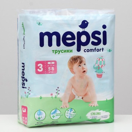 Mapsi diapers Mepsi size m (6-11 kg), 58 pcs-6