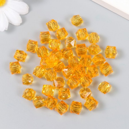 Plastic beads "Crystal multi -graphic. Amber" Transparent set of 20 g 1x1x1 cm-1