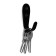 Hook furniture tundra TKO016, one -rod, black, 10 pcs