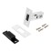Latch magnetic gHILUR Art L50-8M W, matte white color, b/handle