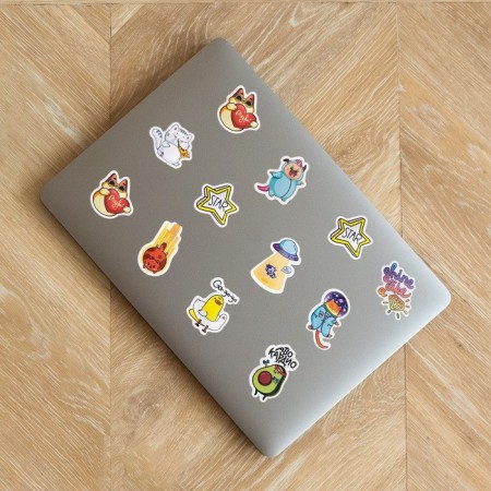 Set of paper stickers Star, 7 × 6 cm, 10 pcs-4