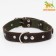 Combined dimensionless collar, leather/tarpaulin, 65 x 3.5 cm, Osh 31-61 cm, brown