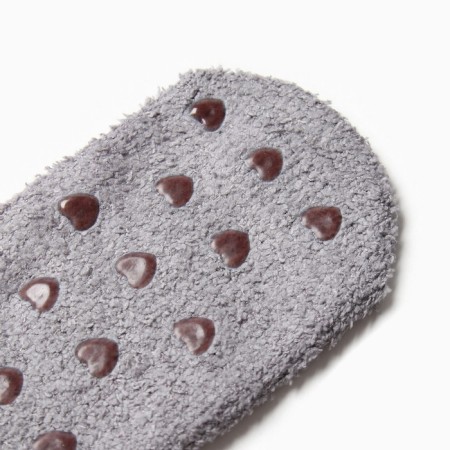 Women's socks shortened with non-slip soles, gray color, size 36-39-2