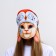 Mask on the elastic band “Rabbit in a hat”, 24.8 x 27.3 cm., 250 g/sq.m