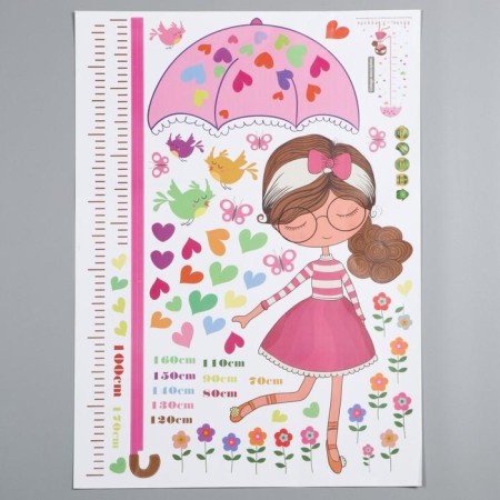 Interior plastic sticker "Girl with an umbrella" 50x70 cm-1