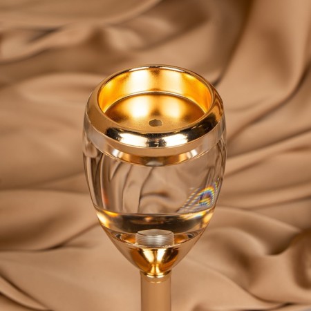 Climber Metal, glass per 1 candle "Serence" color gold 11 x 11 x 21 cm-13
