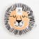 Decorative Ethel Pillow "Leo", 40x40 cm, velor, 100% polyester