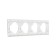 Frame four-seater horizontal, Stekker series Erna, PFR00-9004-01, White