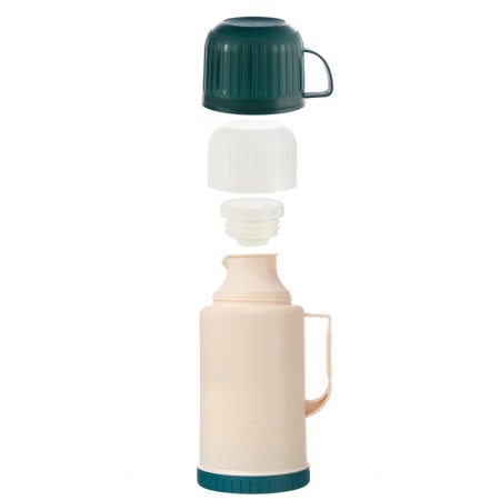 Thermos 1.2 l, with a glass flask, retains heat 18 hours, 15 x 28 cm, white