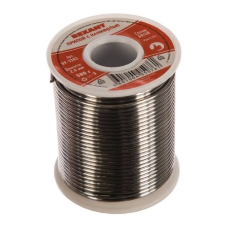 Solder with rosin Rexant, 500 g, d = 2 mm, tin 60% lead 40%-1