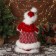 Snow Maiden "in a fluffy fur coat, with a flashlight" moves, with a backlight, 40x20 cm, red