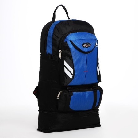 Tourist backpack on lightning, 4 outer pockets, blue/black color-3